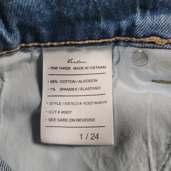 Kancan Women Mom Jeans Size 1 24 High Rise Light Wash Cuffed Hem - Picture 9 of 13